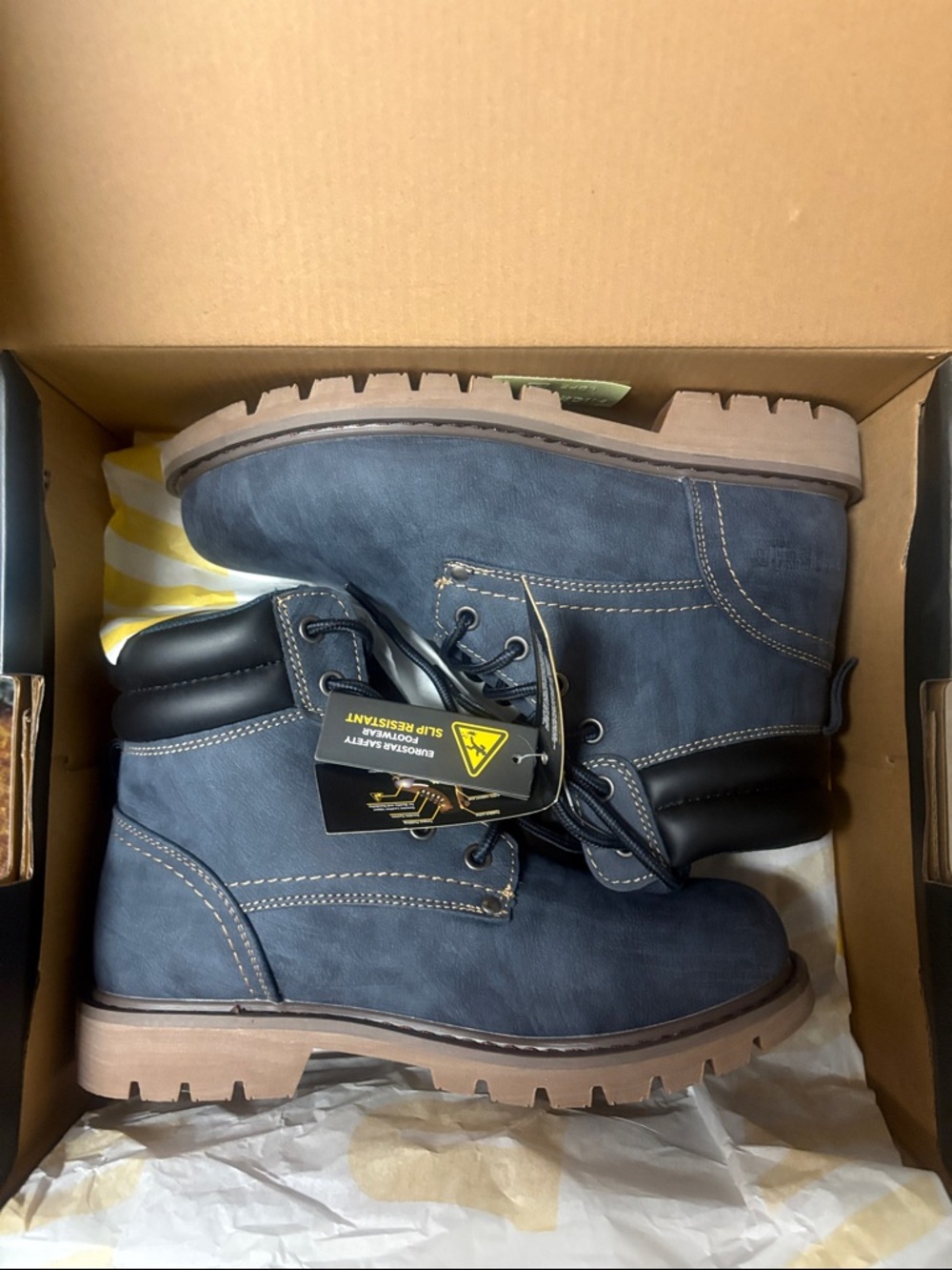 Cute , durable, Eurostar Woman’s denim /Jeans, combat boots , w 7.5  y 5.5 NIB